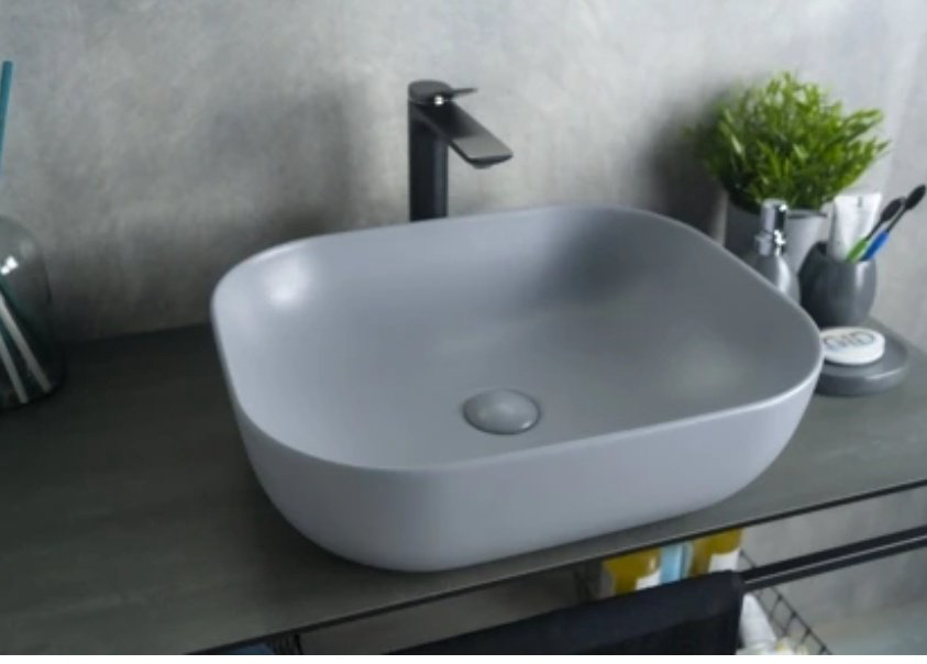 Раковина GID-ceramic Gm1302 накладная прямоугольная 50, керамика купить,105868