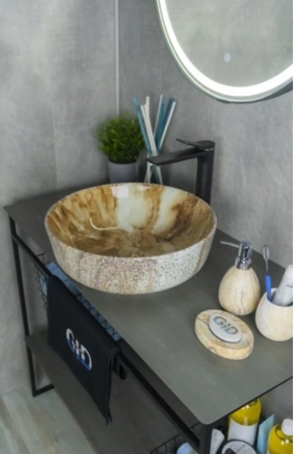 Раковина GID-ceramic Mnc499 накладная круглая 41, керамика