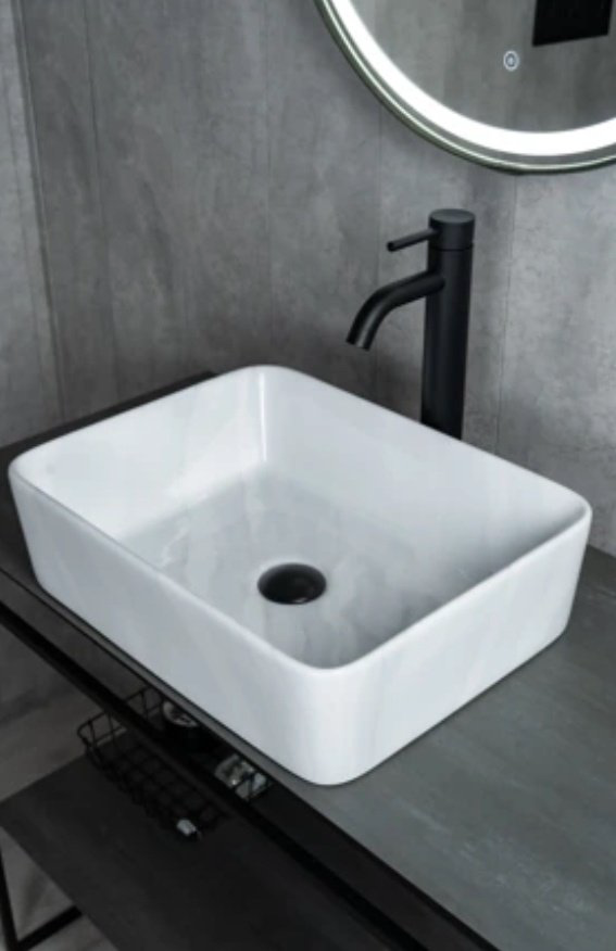 Раковина GID-ceramic Mnc600 накладная прямоугольная 48, керамика купить,86764