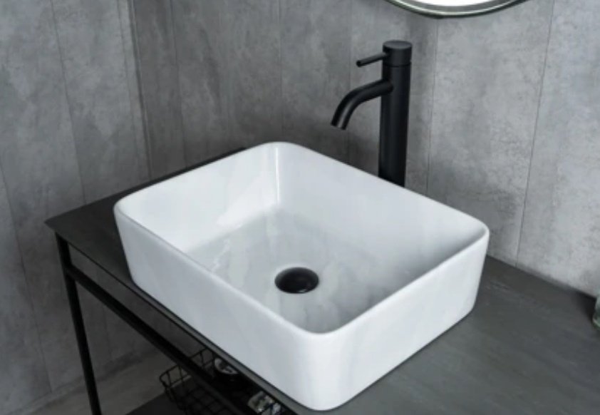 Раковина GID-ceramic Mnc600 накладная прямоугольная 48, керамика