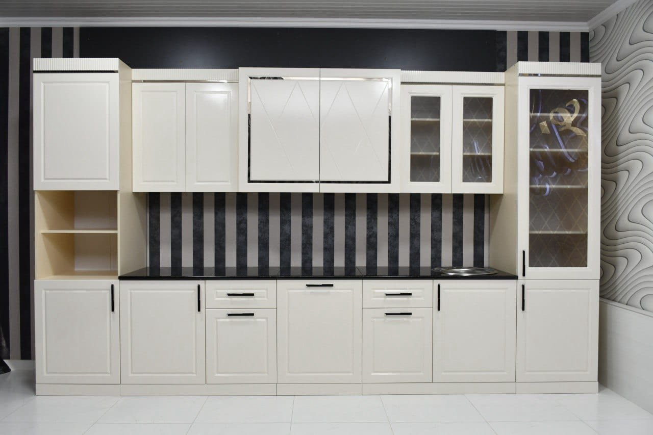 Кухонный гарнитур DOMA , 400x236х60 см, ЛДСП, белый, бежевый купить,NaN