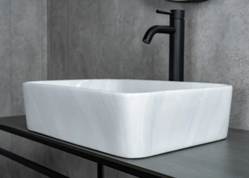 Раковина GID-ceramic Mnc600 накладная прямоугольная 48, керамика купить,86764