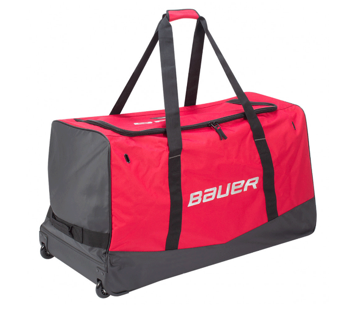 Сумка Bauer Core Sr на колесиках черно-красная купить,NaN