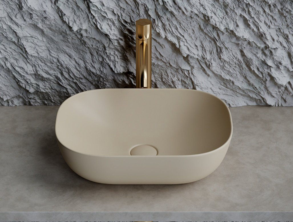Раковина Ceramicanova CN6009MC накладная прямоугольная 46, санфарфор купить,NaN