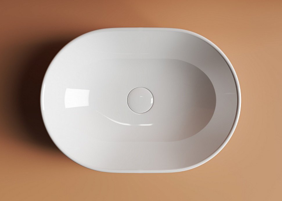 Раковина Ceramicanova CN6019 накладная овальная 48, санфарфор