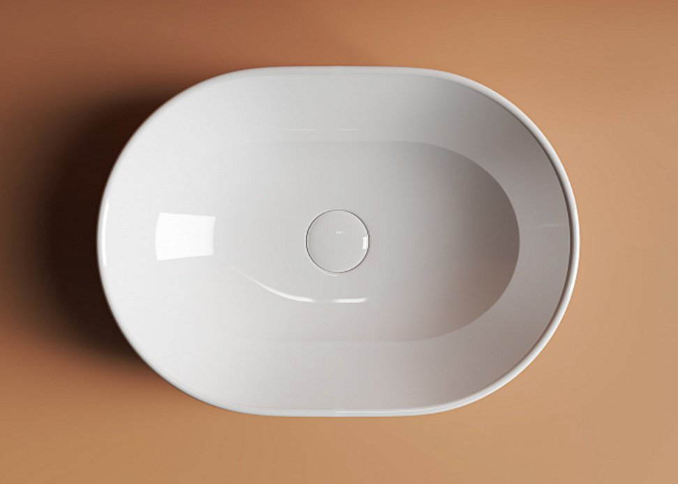 Раковина Ceramicanova CN6019 накладная овальная 48, санфарфор купить,120594