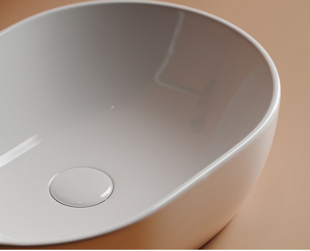 Раковина Ceramicanova CN6019 накладная овальная 48, санфарфор
