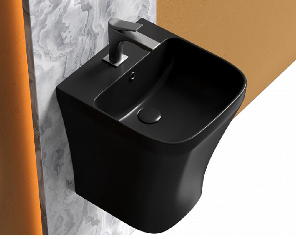 Раковина Ceramicanova CN6067MB подвесная прямоугольная 36, санфарфор купить,628442