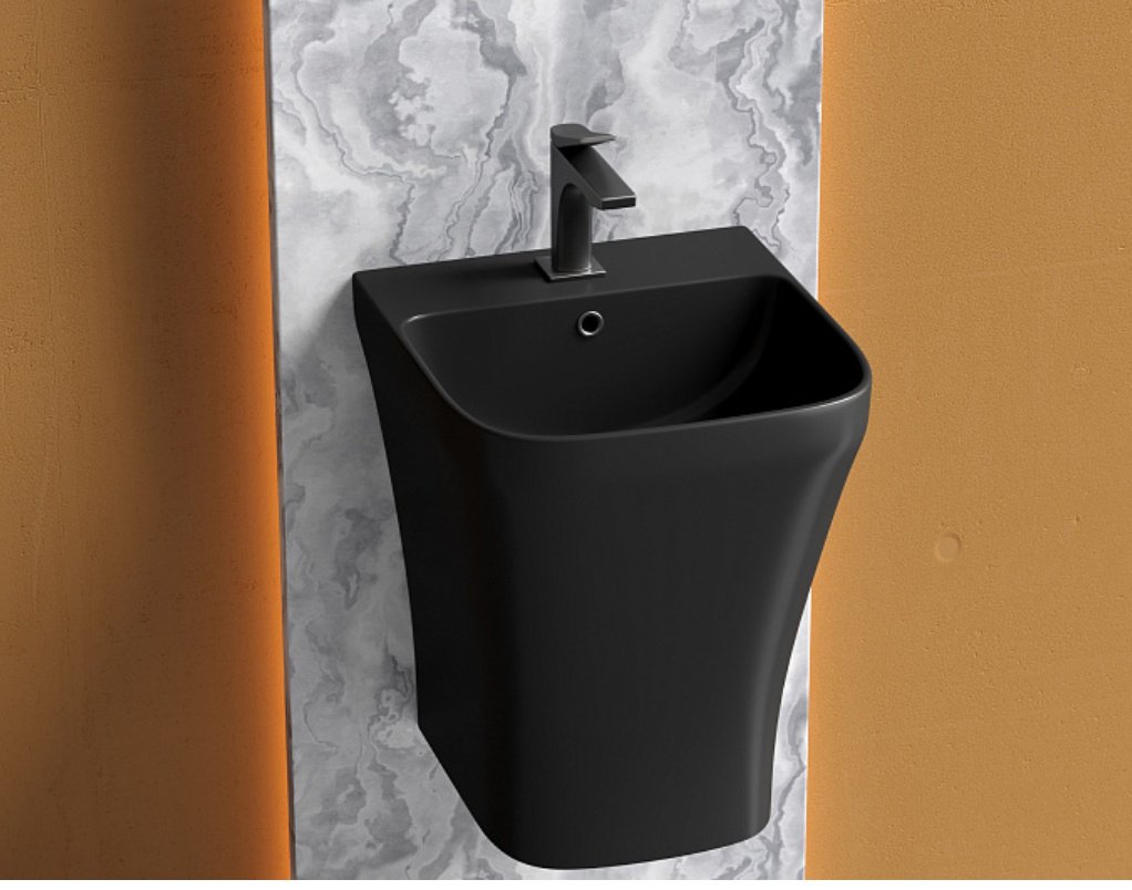 Раковина Ceramicanova CN6067MB подвесная прямоугольная 36, санфарфор