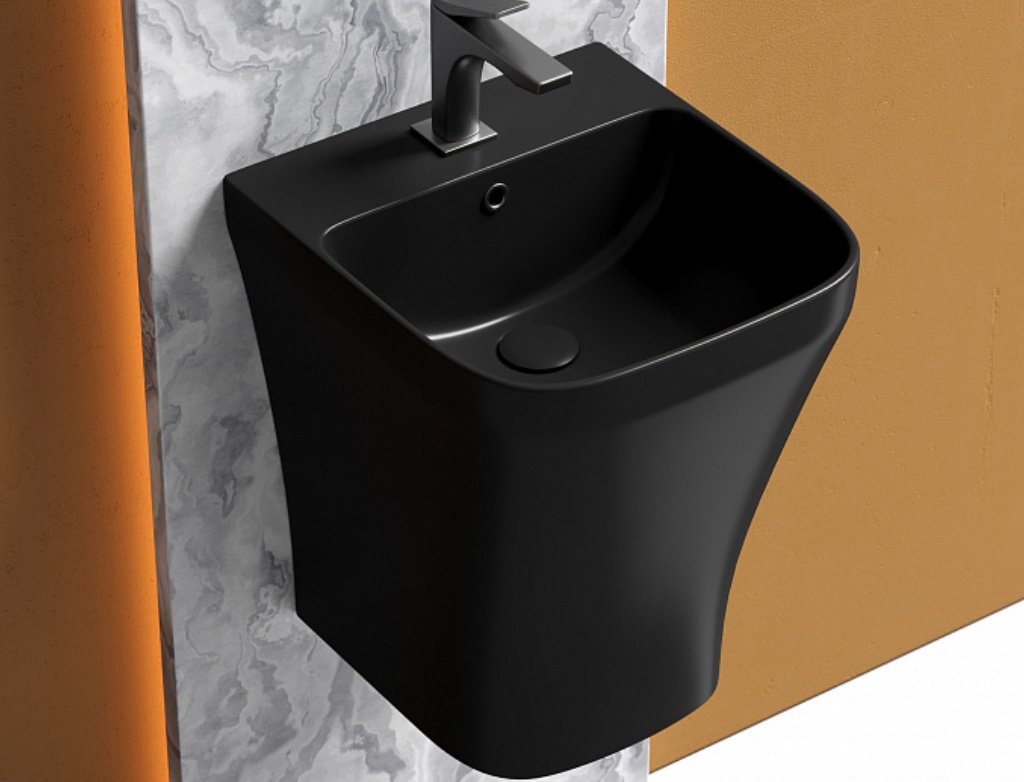 Раковина Ceramicanova CN6067MB подвесная прямоугольная 36, санфарфор