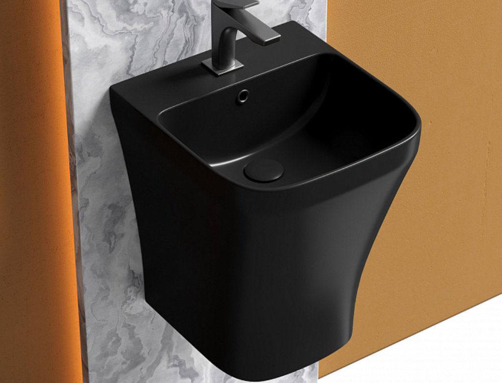 Раковина Ceramicanova CN6067MB подвесная прямоугольная 36, санфарфор купить,628442