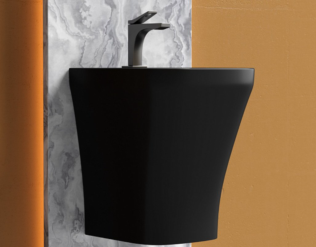 Раковина Ceramicanova CN6067MB подвесная прямоугольная 36, санфарфор купить,628442