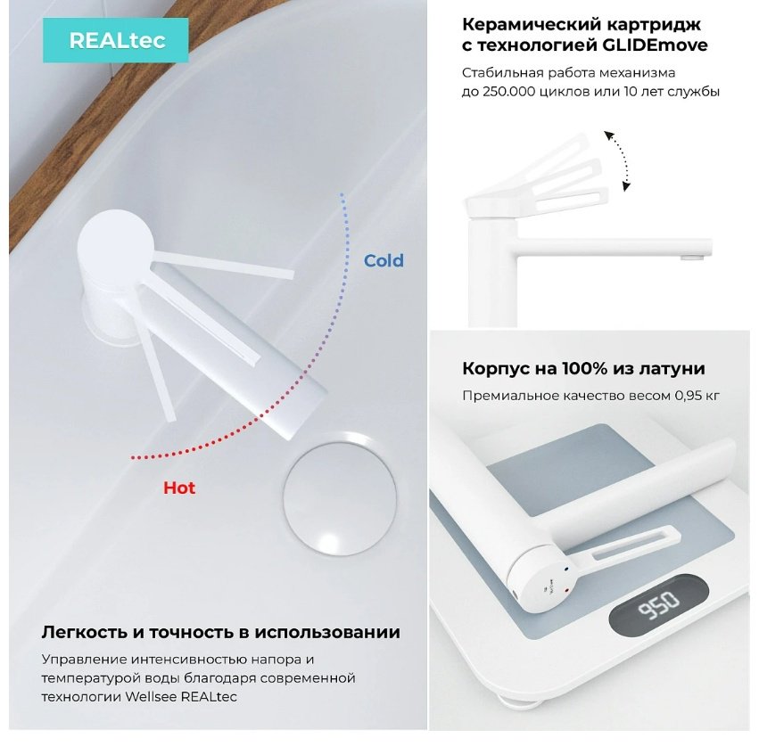 Раковина Wellsee 201004785, FreeDom подвесная прямоугольная 46, фаянс купить,NaN