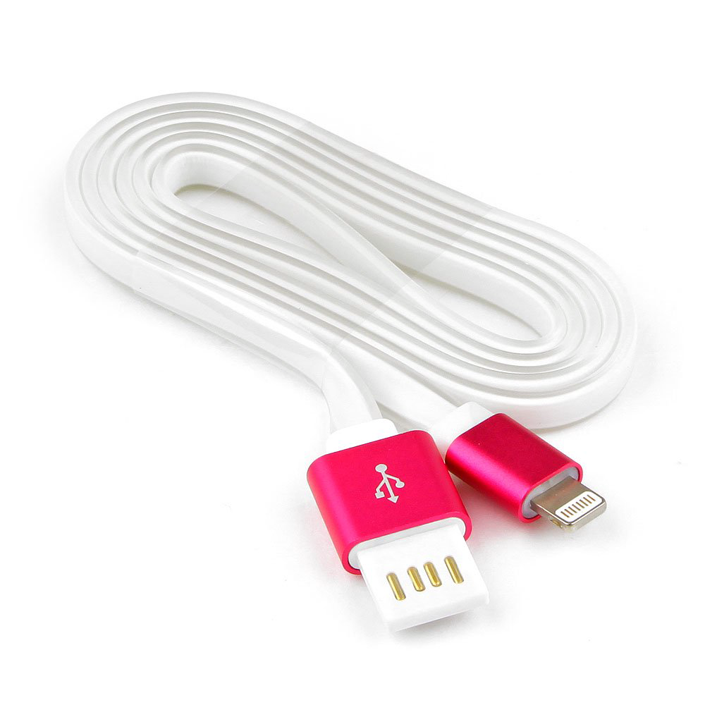 Кабель Cablexpert CC-ApUSBr1m 1м бело-розовый