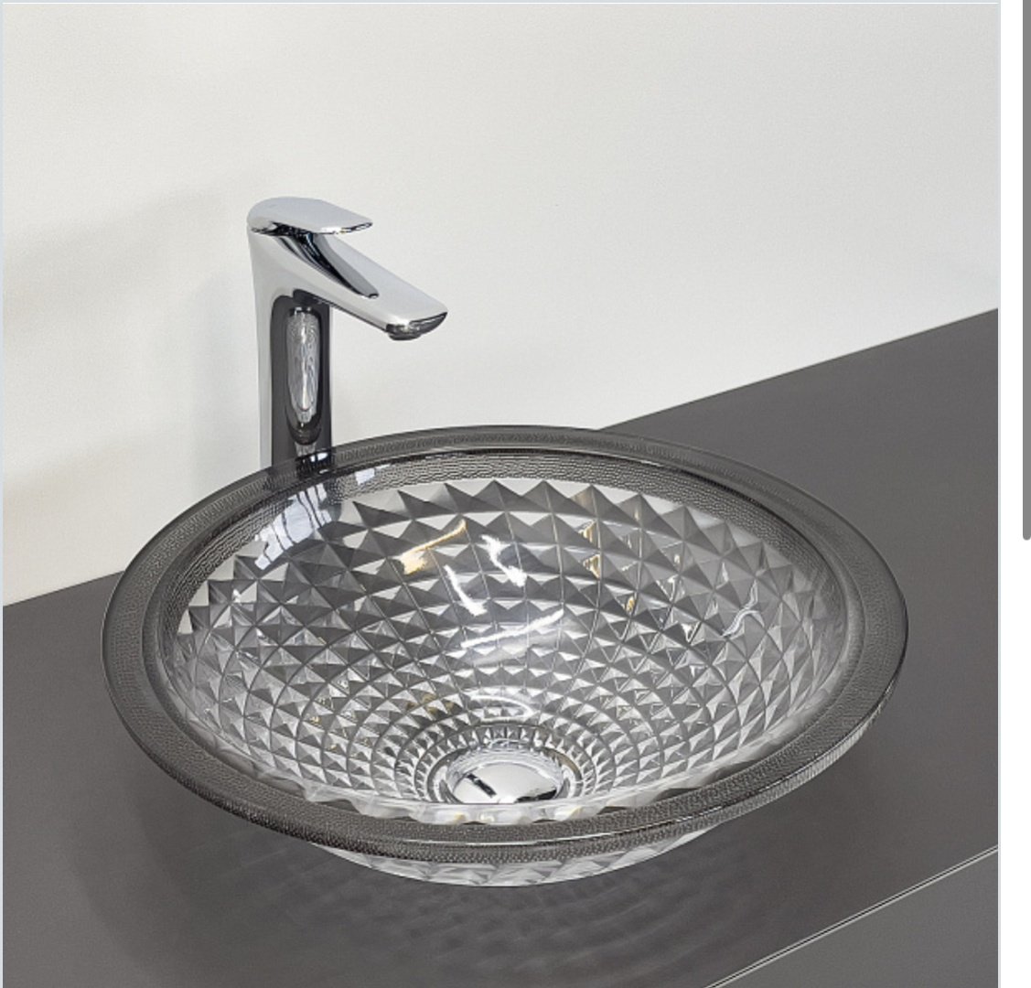 Раковина Comforty CF26016 накладная круглая 42, стекло