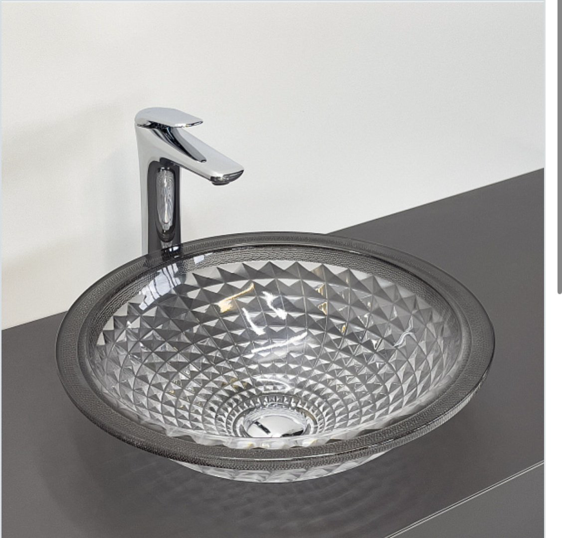 Раковина Comforty CF26016 накладная круглая 42, стекло купить,141389