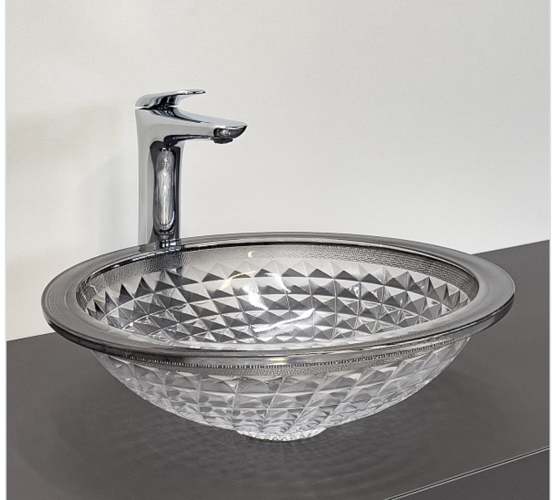Раковина Comforty CF26016 накладная круглая 42, стекло купить,141389