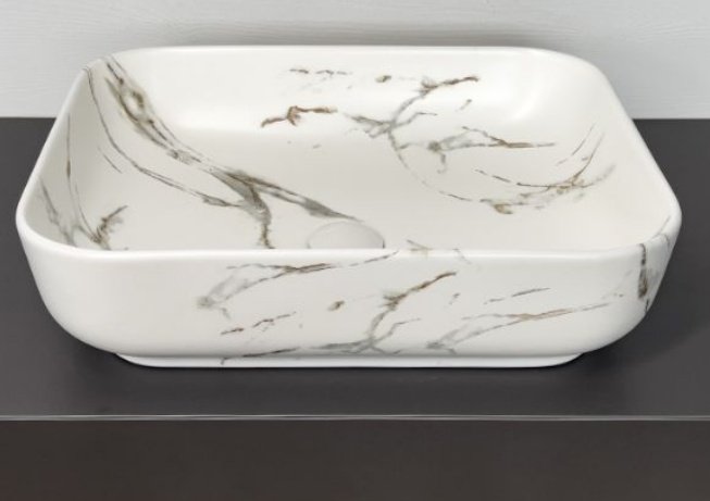 Раковина Comforty N78109MWY-2 накладная прямоугольная 50, санфарфор