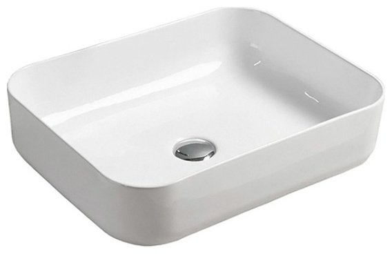 Раковина Comforty T-Y9378 накладная прямоугольная 39, санфарфор