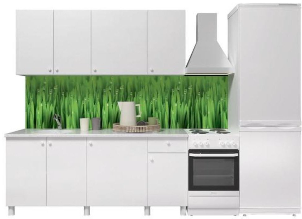 Кухонный гарнитур DOMA Point, 180x210х60 см, ЛДСП, белый купить,NaN
