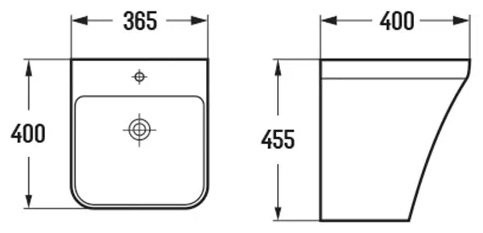 Раковина Comforty 500P подвесная нестандартная 40, санфарфор купить,120793