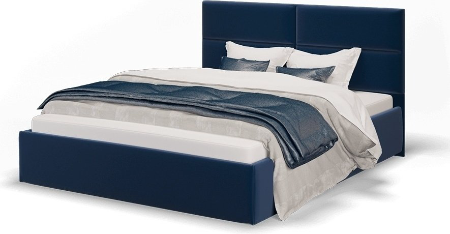 Кровать Doma SI-160х200 160x200см с матрасом синяя купить,NaN