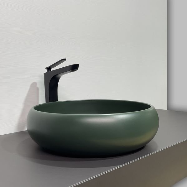Раковина Comforty 114MDG накладная круглая 41.5, санфарфор купить,NaN