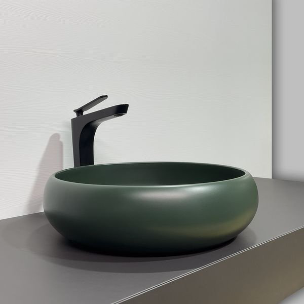 Раковина Comforty 114MDG накладная круглая 41.5, санфарфор купить,NaN