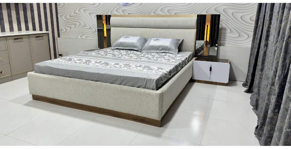 Кровать Doma DV-180 180x200см с матрасом бело-коричневая купить,NaN