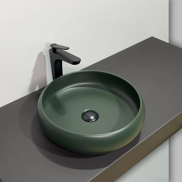 Раковина Comforty 114MDG накладная круглая 41.5, санфарфор купить,NaN