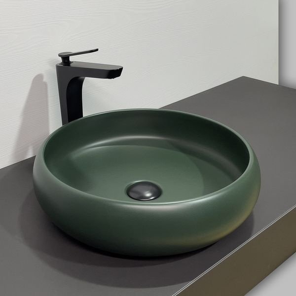 Раковина Comforty 114MDG накладная круглая 41.5, санфарфор купить,NaN