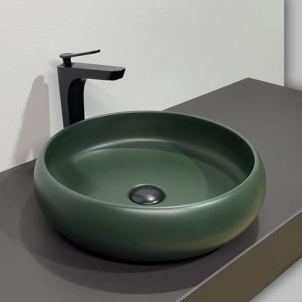 Раковина Comforty 114MDG накладная круглая 41.5, санфарфор купить,NaN