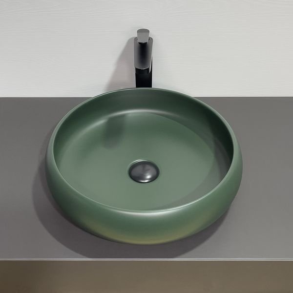 Раковина Comforty 114MDG накладная круглая 41.5, санфарфор купить,NaN