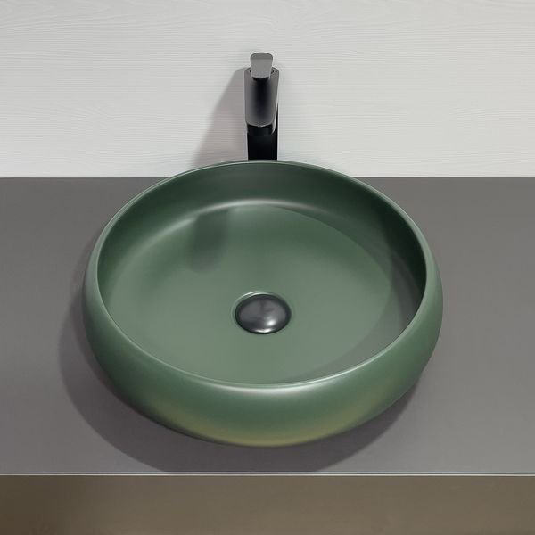 Раковина Comforty 114MDG накладная круглая 41.5, санфарфор купить,NaN