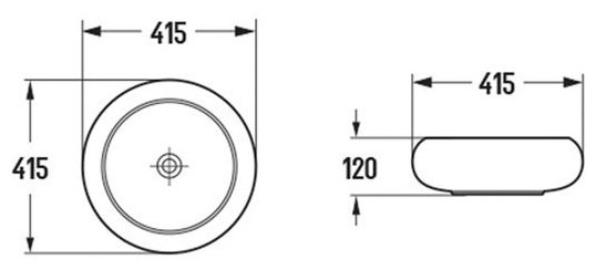 Раковина Comforty 114MDG накладная круглая 41.5, санфарфор купить,NaN