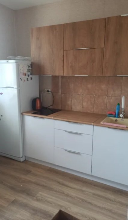 Кухонный гарнитур DOMA , 180x210х60 см, ЛДСП, белый, светло-коричневый