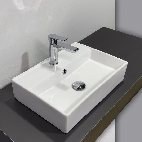 Раковина Comforty 7657D накладная прямоугольная 35, санфарфор купить,65570