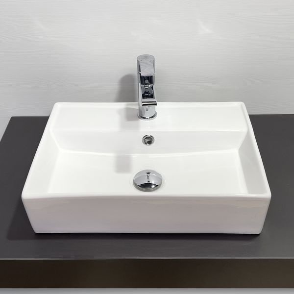 Раковина Comforty 7657D накладная прямоугольная 35, санфарфор