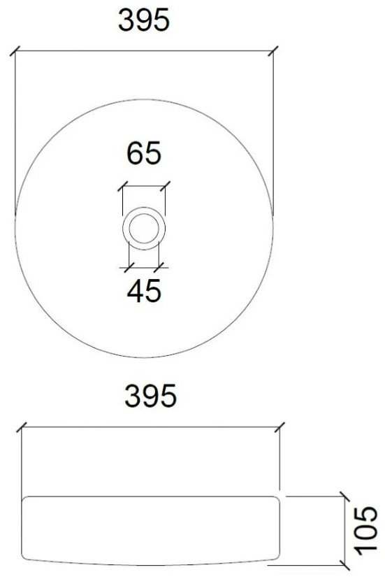 Раковина Abber Glas AK2301DB накладная круглая 39.5 см, стекло