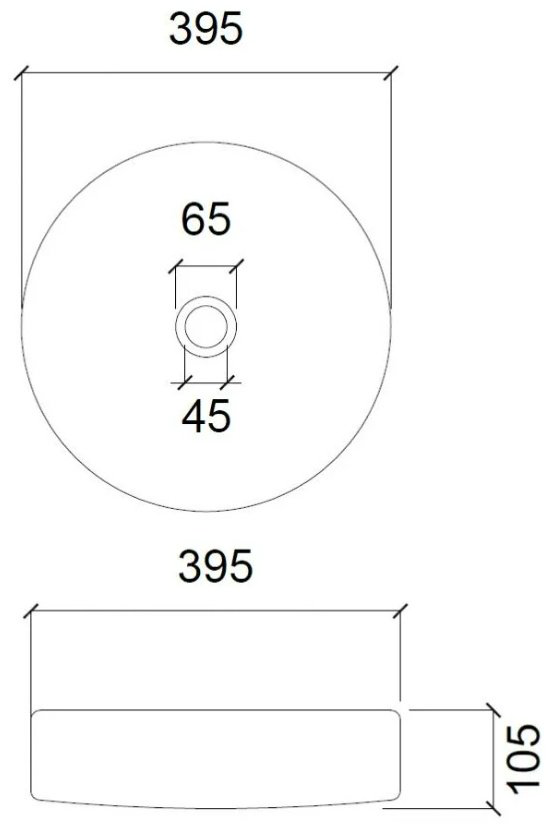 Раковина Abber Glas AK2301DB накладная круглая 39.5 см, стекло купить,158000