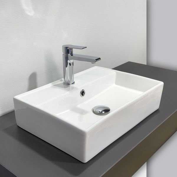 Раковина Comforty 7657D накладная прямоугольная 35, санфарфор
