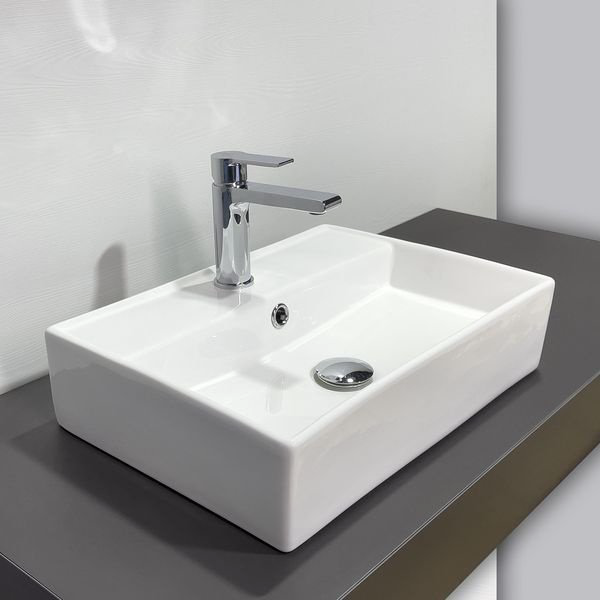 Раковина Comforty 7657D накладная прямоугольная 35, санфарфор купить,65570