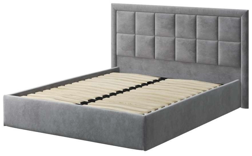 Кровать Doma B-160x200 с матрасом серая купить,NaN