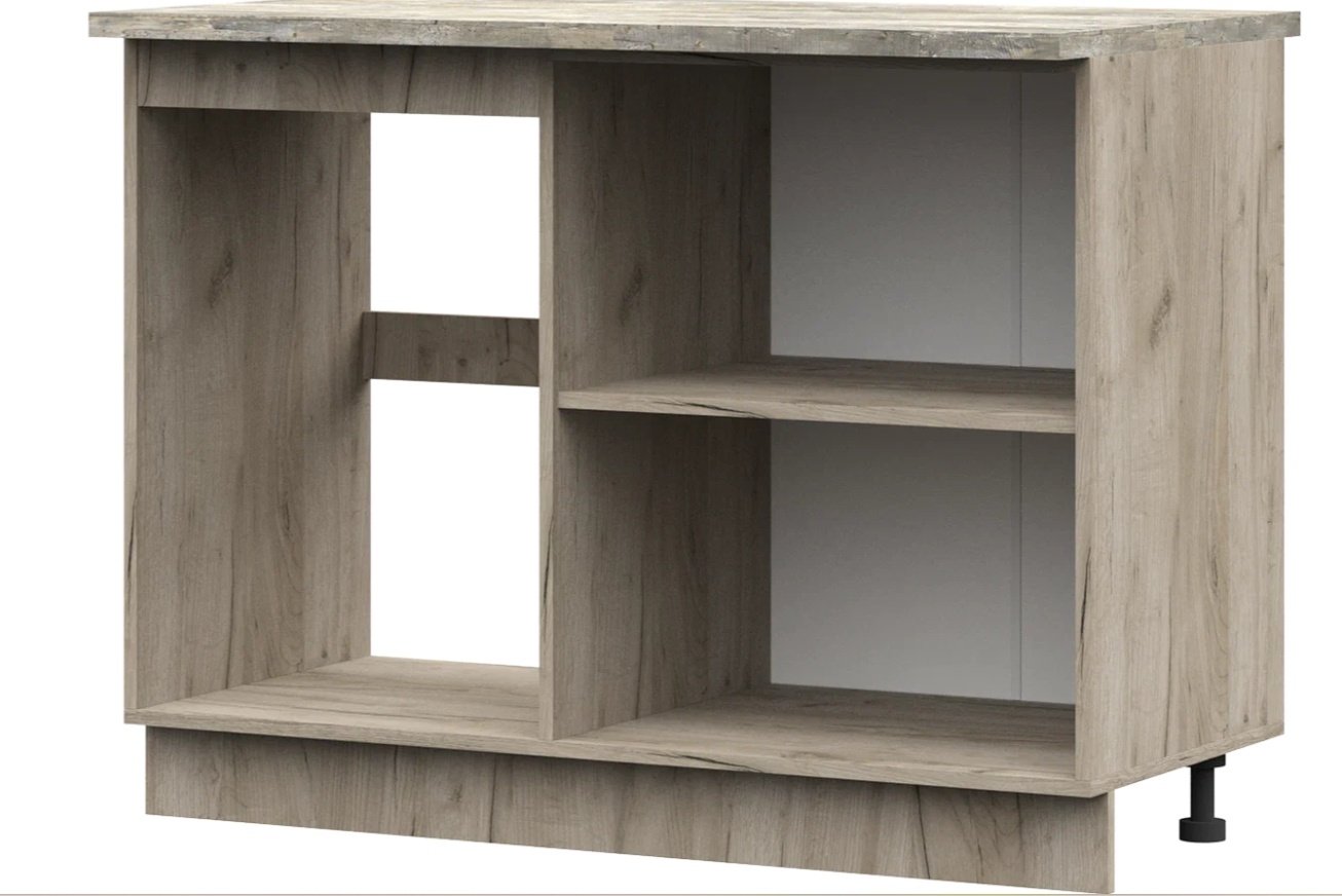 Кухонный гарнитур DOMA RIC -1.6, 160x200х60 см, ЛДСП, белый, светло серый