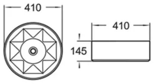 Раковина накладная 410 см Comforty 78258