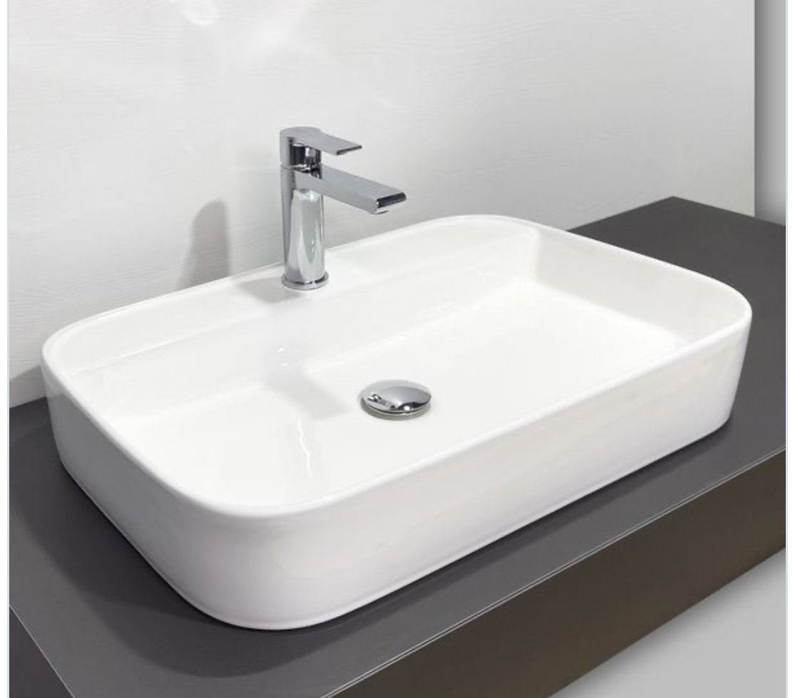 Раковина Comforty 78574-60 накладная прямоугольная 60, санфарфор