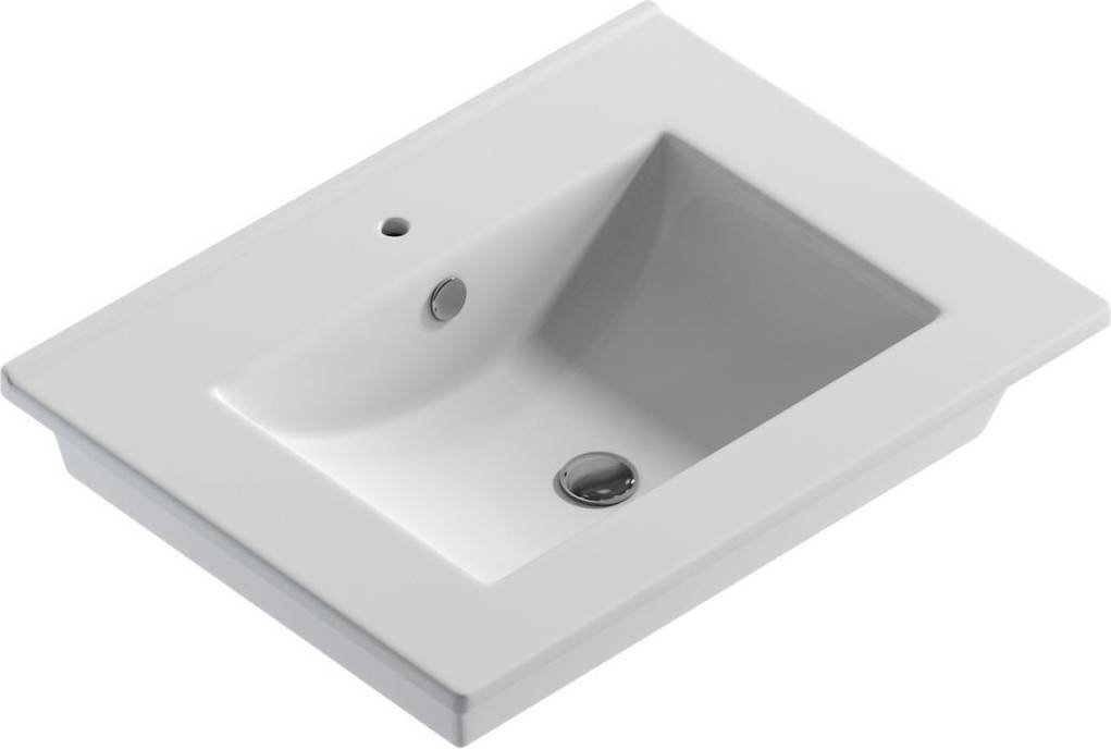 Раковина накладная 60 см Sanita Quadro60 F01
