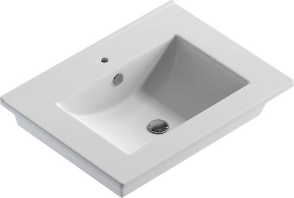 Раковина накладная 60 см Sanita Quadro60 F01