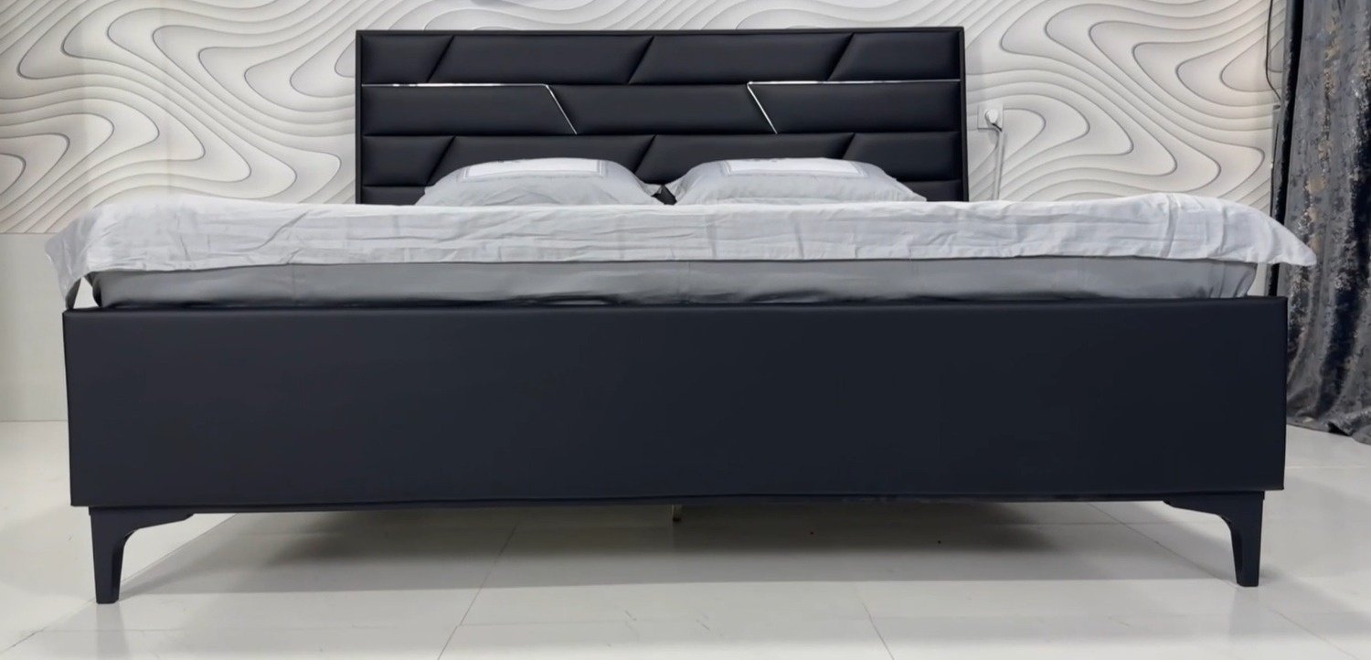 Кровать Doma VI-180 180x200см с матрасом черная купить,NaN