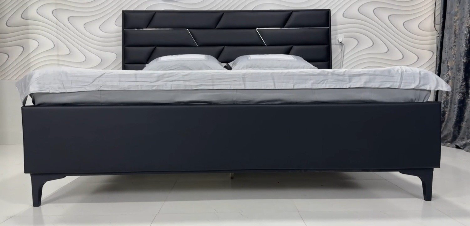 Кровать Doma VI-180 180x200см с матрасом черная купить,NaN
